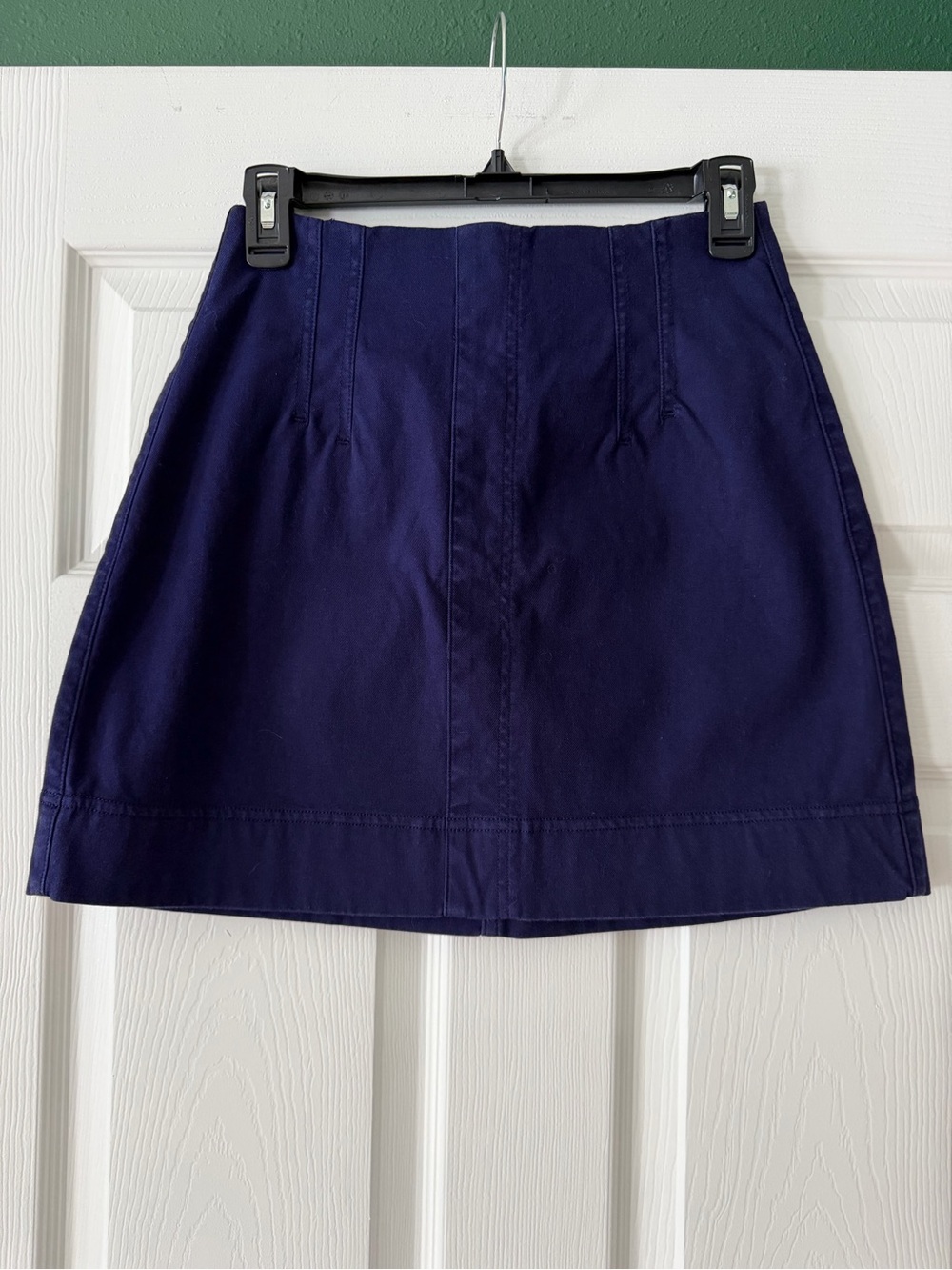SPANX Navy Mini Skirt with Structured Paneling